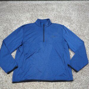 Callaway Pullover Mens Large Blue 1/4 Zip Waffle Lined Golf Performance